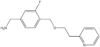 (3-fluoro-4-{[2-(pyridin-2-yl)ethoxy]methyl}phenyl)methanamine 化学構造式