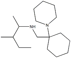 (3-methylpentan-2-yl)({[1-(piperidin-1-yl)cyclohexyl]methyl})amine,,结构式