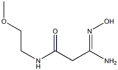 (3Z)-3-amino-3-(hydroxyimino)-N-(2-methoxyethyl)propanamide 化学構造式