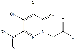 (4,5-dichloro-3-nitro-6-oxopyridazin-1(6H)-yl)acetic acid 化学構造式