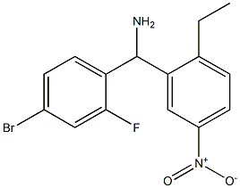 (4-bromo-2-fluorophenyl)(2-ethyl-5-nitrophenyl)methanamine