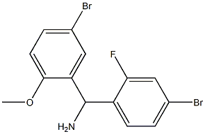 (4-bromo-2-fluorophenyl)(5-bromo-2-methoxyphenyl)methanamine 化学構造式