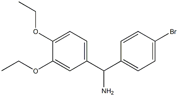 (4-bromophenyl)(3,4-diethoxyphenyl)methanamine 化学構造式