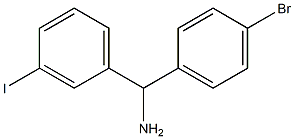 (4-bromophenyl)(3-iodophenyl)methanamine 化学構造式