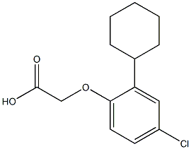 (4-chloro-2-cyclohexylphenoxy)acetic acid Structure
