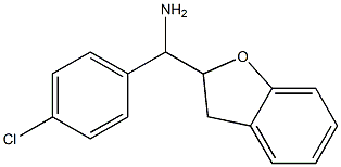 (4-chlorophenyl)(2,3-dihydro-1-benzofuran-2-yl)methanamine,,结构式