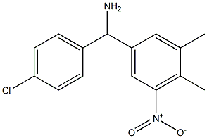 (4-chlorophenyl)(3,4-dimethyl-5-nitrophenyl)methanamine,,结构式