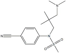 (4-cyanophenyl)-N-{2-[(dimethylamino)methyl]-2-methylpropyl}methanesulfonamide,,结构式