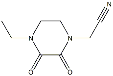 (4-ethyl-2,3-dioxopiperazin-1-yl)acetonitrile Struktur