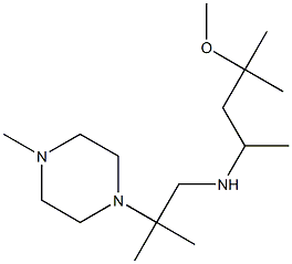 (4-methoxy-4-methylpentan-2-yl)[2-methyl-2-(4-methylpiperazin-1-yl)propyl]amine,,结构式