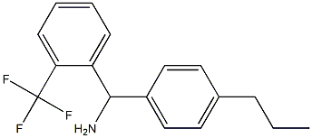 (4-propylphenyl)[2-(trifluoromethyl)phenyl]methanamine 化学構造式