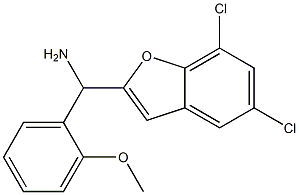 (5,7-dichloro-1-benzofuran-2-yl)(2-methoxyphenyl)methanamine Structure