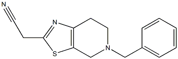 (5-benzyl-4,5,6,7-tetrahydro[1,3]thiazolo[5,4-c]pyridin-2-yl)acetonitrile 化学構造式