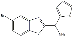 (5-bromo-1-benzofuran-2-yl)(thiophen-2-yl)methanamine 化学構造式