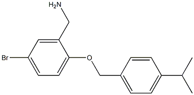 (5-bromo-2-{[4-(propan-2-yl)phenyl]methoxy}phenyl)methanamine Structure
