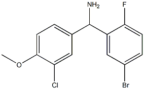 (5-bromo-2-fluorophenyl)(3-chloro-4-methoxyphenyl)methanamine 结构式