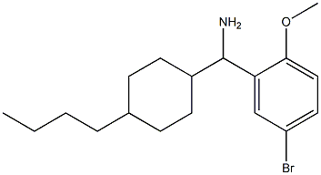(5-bromo-2-methoxyphenyl)(4-butylcyclohexyl)methanamine,,结构式