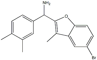 (5-bromo-3-methyl-1-benzofuran-2-yl)(3,4-dimethylphenyl)methanamine 结构式