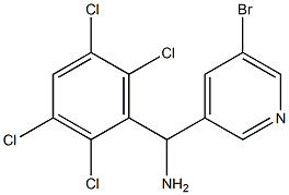 (5-bromopyridin-3-yl)(2,3,5,6-tetrachlorophenyl)methanamine,,结构式