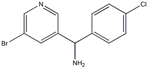 (5-bromopyridin-3-yl)(4-chlorophenyl)methanamine 化学構造式