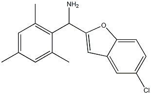 (5-chloro-1-benzofuran-2-yl)(2,4,6-trimethylphenyl)methanamine Structure