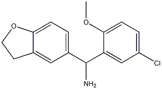 (5-chloro-2-methoxyphenyl)(2,3-dihydro-1-benzofuran-5-yl)methanamine Structure