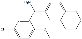 (5-chloro-2-methoxyphenyl)(5,6,7,8-tetrahydronaphthalen-2-yl)methanamine 结构式