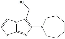 (6-azepan-1-ylimidazo[2,1-b][1,3]thiazol-5-yl)methanol 结构式