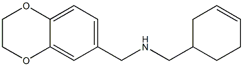 (cyclohex-3-en-1-ylmethyl)(2,3-dihydro-1,4-benzodioxin-6-ylmethyl)amine,,结构式