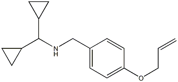 (dicyclopropylmethyl)({[4-(prop-2-en-1-yloxy)phenyl]methyl})amine,,结构式