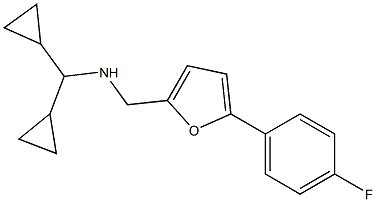 (dicyclopropylmethyl)({[5-(4-fluorophenyl)furan-2-yl]methyl})amine,,结构式
