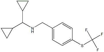 (dicyclopropylmethyl)({4-[(trifluoromethyl)sulfanyl]phenyl}methyl)amine Struktur