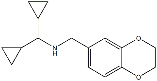 (dicyclopropylmethyl)(2,3-dihydro-1,4-benzodioxin-6-ylmethyl)amine,,结构式