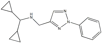 (dicyclopropylmethyl)[(2-phenyl-2H-1,2,3-triazol-4-yl)methyl]amine 化学構造式