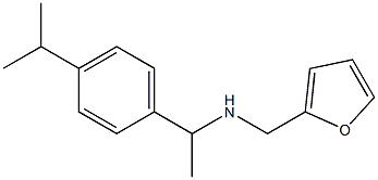 (furan-2-ylmethyl)({1-[4-(propan-2-yl)phenyl]ethyl})amine 化学構造式