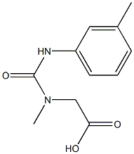 (methyl{[(3-methylphenyl)amino]carbonyl}amino)acetic acid Struktur