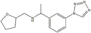 (oxolan-2-ylmethyl)({1-[3-(1H-1,2,3,4-tetrazol-1-yl)phenyl]ethyl})amine,,结构式