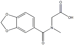 [(1,3-benzodioxol-5-ylcarbonyl)(methyl)amino]acetic acid,,结构式
