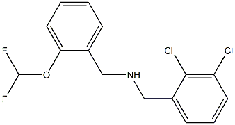 [(2,3-dichlorophenyl)methyl]({[2-(difluoromethoxy)phenyl]methyl})amine Struktur