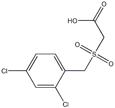 [(2,4-dichlorobenzyl)sulfonyl]acetic acid 化学構造式