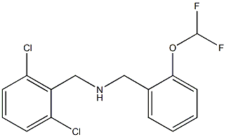 [(2,6-dichlorophenyl)methyl]({[2-(difluoromethoxy)phenyl]methyl})amine Struktur
