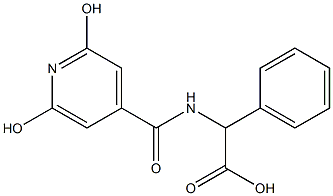 [(2,6-dihydroxyisonicotinoyl)amino](phenyl)acetic acid Structure