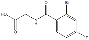 [(2-bromo-4-fluorobenzoyl)amino]acetic acid 结构式