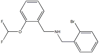 [(2-bromophenyl)methyl]({[2-(difluoromethoxy)phenyl]methyl})amine 结构式