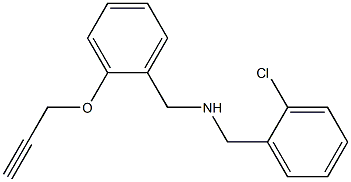 [(2-chlorophenyl)methyl]({[2-(prop-2-yn-1-yloxy)phenyl]methyl})amine 结构式