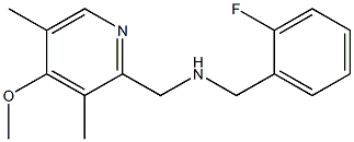 [(2-fluorophenyl)methyl][(4-methoxy-3,5-dimethylpyridin-2-yl)methyl]amine Struktur