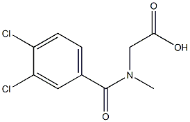 [(3,4-dichlorobenzoyl)(methyl)amino]acetic acid 化学構造式