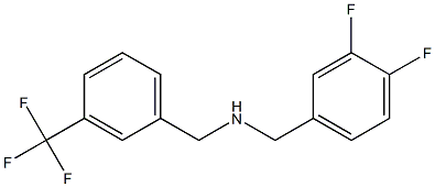 [(3,4-difluorophenyl)methyl]({[3-(trifluoromethyl)phenyl]methyl})amine Structure