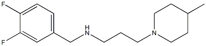 [(3,4-difluorophenyl)methyl][3-(4-methylpiperidin-1-yl)propyl]amine,,结构式