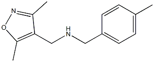 [(3,5-dimethyl-1,2-oxazol-4-yl)methyl][(4-methylphenyl)methyl]amine 化学構造式